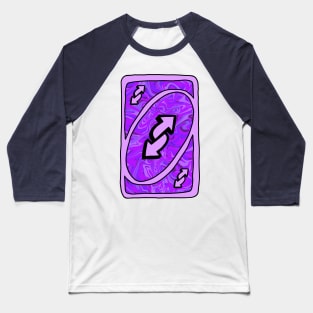 Trippy purple Uno reverse card Baseball T-Shirt